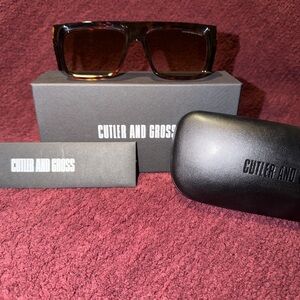 Cutler and Gross Tortoise Sunglasses with Case